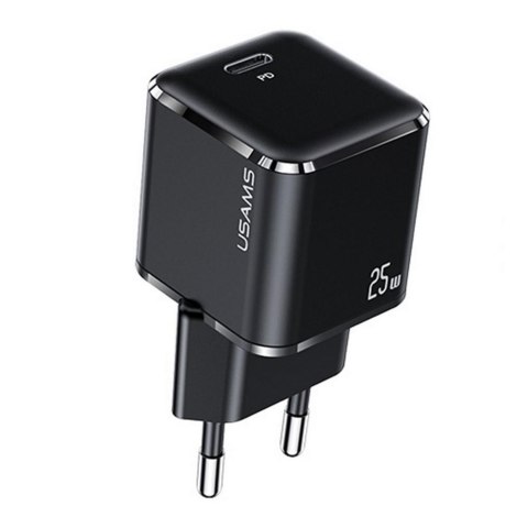 USAMS Ładowarka sieciowa Usams T42 mini 25W 1xUSB-C PD 3.0 bez kabla - czarna