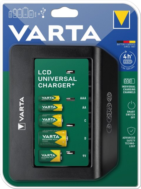 Varta Baterie Ładowarka akumulatorków VARTA LCD UNIVERSAL CHARGER+