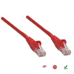 Intellinet PatchCord 100% miedź Intellinet Cat.5e UTP, 0,5m, czerwony