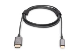 Digitus Kabel adapter DIGITUS USB Typ C 3.1 na HDMI 4K 30Hz metalowa obudowa HQ czarny 1,8m