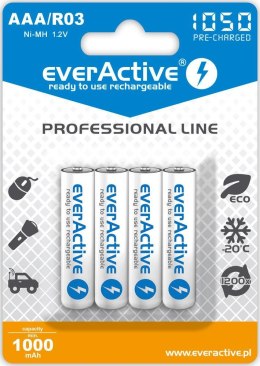 Everactive Akumulatorki AAA/R03 everActive Professional Line 1050 mAh 4 sztuki