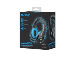 Fury Słuchawki z mikrofonem Fury Phantom podświetlenie Gaming czarno-niebieskie