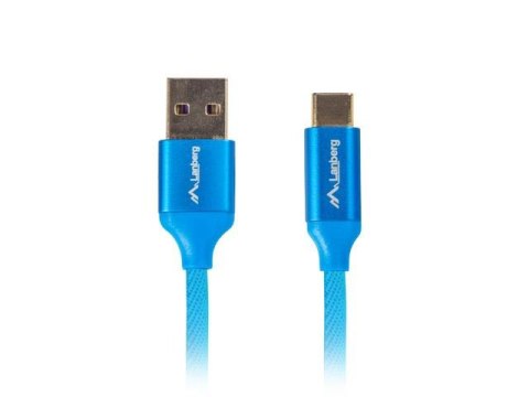 LANBERG Kabel USB 2.0 Lanberg Premium CM - AM 1,8m niebieski QC 3.0