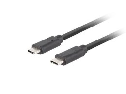 LANBERG Kabel USB Lanberg USB-C(M) - USB-C(M) 3.1 Gen 2 10Gb/s PD100W 0,5m czarny