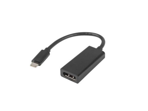 LANBERG Kabel adapter Lanberg USB type-C(M) - DisplayPort(F) 0,15m czarny