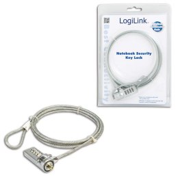 LogiLink Linka zabezpieczająca do notebooka LogiLink NBS002 szyfr