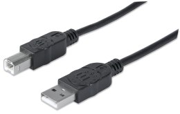 Manhattan Kabel USB Manhattan USB 2.0 A-B M/M, 1,8m, czarny