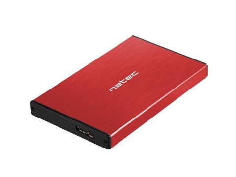 Natec Obudowa na dysk HDD/SSD Natec RHINO Go USB 3.0 2.5" SATA czerwona