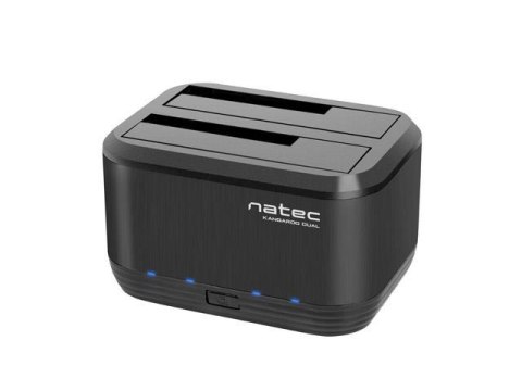 Natec Stacja dokująca HDD/SSD Natec Kangaroo Dual SATA 2.5" + 3.5" USB 3.0 + zasilacz