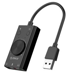 ORICO Karta dźwiękowa Orico SC2-BK-BP zewnętrzna, USB-A, 3 porty mini jack