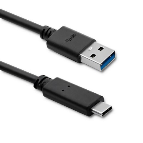 Qoltec Kabel USB Qoltec 3.1 typ C męski | USB 3.0 A męski | 1.8m | Czarny