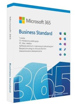 Microsoft Oprogramowanie Microsoft M365 Bus Standard Retail Polish Subscription P8 EuroZone 1 License Medialess 1 Year