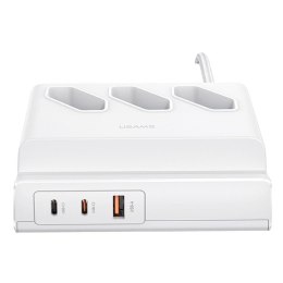 USAMS Listwa zasilająca USAMS 65W 3xAC + 2xUSB-C + USB-A 2m -biała