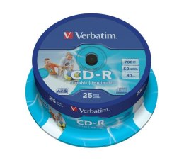 VERBATIM CD-R Verbatim 52x 700MB (Cake 25) WIDE PRINTABLE
