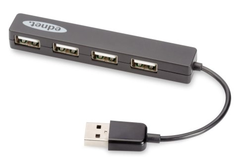 EDNET Hub USB Ednet 4xUSB 2.0 "Mini", pasywny, czarny