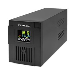 Qoltec Zasilacz awaryjny UPS Qoltec Monolith | 1500VA | 900W | LCD | USB