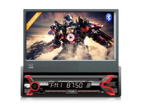 Audiocore Radioodtwarzacz Audiocore AC9100 LCD 7" wysuwany dotykowy panel 1080P MP5 AVI DivX Bluetooth handsfree RDS + pilot