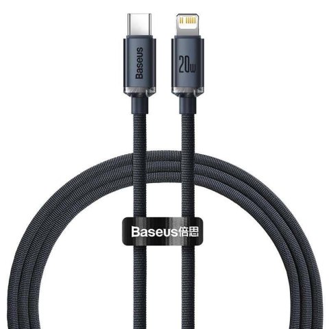 Baseus Kabel przewód USB-C / Typ-C - Lightning / iPhone 120cm Baseus Crystal CAJY000201 z obsługą szybkiego ładowania 20W PD