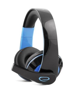 ESPERANZA Słuchawki z mikrofonem Esperanza Condor Gaming czarno-niebieskie