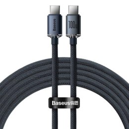 Baseus Kabel przewód USB-C PD 2.0 200cm Baseus Crystal CAJY000701 Quick Charge 3.0 5A z obsługą szybkiego ładowania 100W