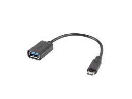 LANBERG Kabel USB 2.0 Lanberg micro USB(M) - USB-A(F) 0,15m OTG czarny