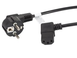 LANBERG Kabel zasilający Lanberg CEE 7/7 -> IEC 320 C13 kątowy 3m VDE czarny