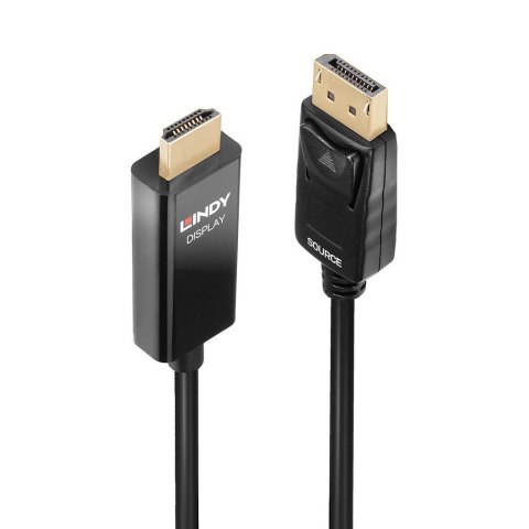 LINDY Adapter LINDY DisplayPort - HDMI HDR 2m Czarny