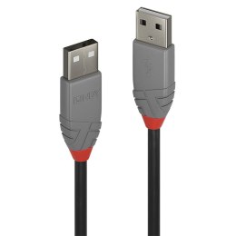 LINDY Kabel USB 2.0 LINDY Type A Cable, Anthra Line 0.2m Black
