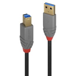 LINDY Kabel USB 3.0 LINDY Typ A to B Cable, Anthra Line 0,5m Black
