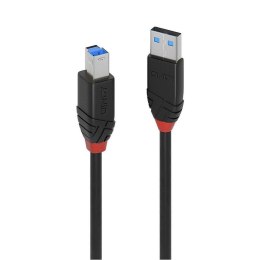 LINDY Kabel drukarkowy USB LINDY 3.0 A/M - USB B/M, Active Cable Slim 10m Czarny