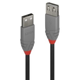 LINDY Przedłużacz USB 2.0 LINDY Type A Extension Cable, Anthra Line 0,5m Black