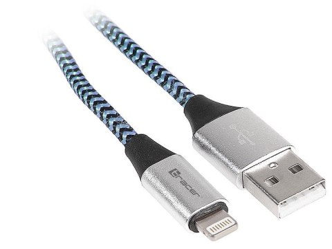 Tracer Kabel Tracer USB 2.0 iPhone AM - Lightning 1m czarno-niebieski