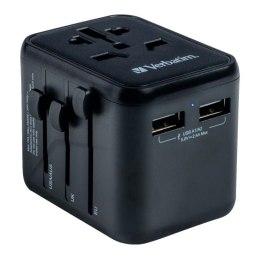 VERBATIM Adapter podróżny Verbatim UTA-01 globalny 2xUSB 12W