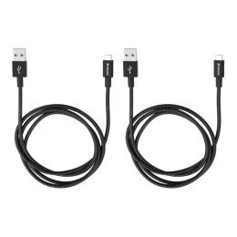 VERBATIM Kable Verbatim micro USB-B(M) - USB-A(M) 1m 2-pak czarny