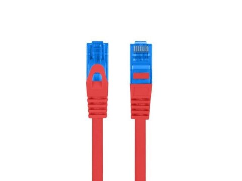 LANBERG Patchcord Lanberg S/FTP kat.6A 0,5m LSZH CCA fluke passed czerwony