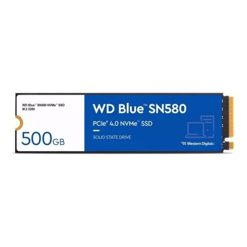 Western Digital Dysk SSD WD Blue SN580 500GB M.2 2280 NVMe (4000/3600 MB/s) WDS500G3B0E