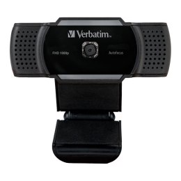 VERBATIM Kamera internetowa Verbatim AWC-01 1080p FHD USB 2.0 z mikrofonem czarna