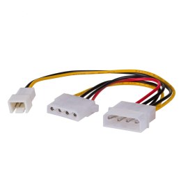 AKYGA Kabel adapter Akyga AK-CA-35 Molex (M) - 3-pin 12V (M) + Molex (F) 2x 0,15m