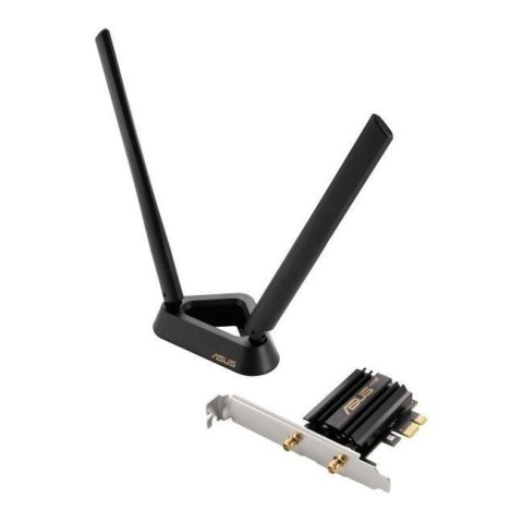 Asus Karta sieciowa Asus PCE-AXE59BT PCI-E WiFi 6E (802.11ax), 6GHz, Bluetooth 5.2, WPA3, OFDMA, MU-MIMO