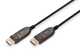 Digitus Kabel DIGITUS połączeniowy hybrydowy AOC DisplayPort 1.4 8K60Hz UHD DP/DP M/M czarny 10m