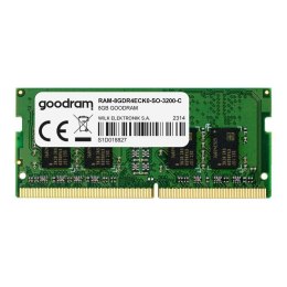 Goodram Pamięć serwerowa GOODRAM 8GB (1x8GB) 3200MHz DDR4 ECC SODIMM QNAP Compatible