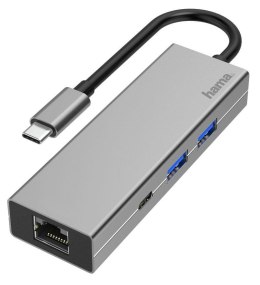 HAMA POLSKA Hub USB Hama multiport USB-C 2xUSB-A 3.2, 1xTYP-C, 1xLAN