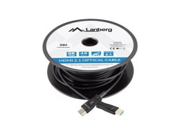 LANBERG Kabel HDMI Lanberg M/M v2.1 50m 8K czarny optyczny AOC