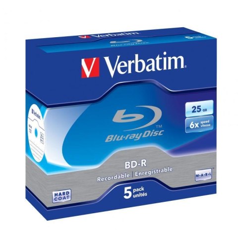 Verbatim BD-R Verbatim 6x 25GB (Jewel Case 5) Blu-Ray Hard Coat