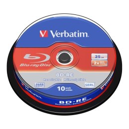 VERBATIM BD-RE Verbatim SL 25GB 2x Hard Coat (Spindle 10)