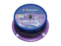 VERBATIM DVD+R Verbatim 8.5GB X8 Double Layer (25 Cake)