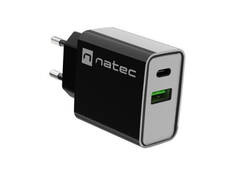 Natec Ładowarka sieciowa Natec Ribera 1x USB-A + 1x USB-C 20W czarna