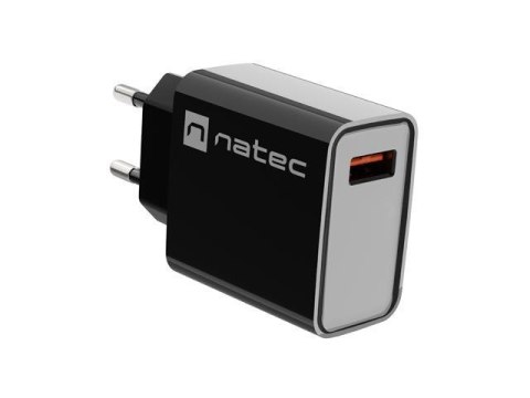 Natec Ładowarka sieciowa Natec Ribera 1x USB-A 18W czarna