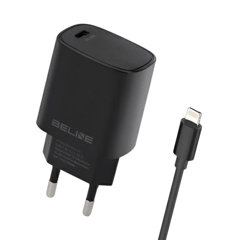 Beline Ładowarka sieciowa Beline 20W 1xUSB-C PD 3.0+kabel Lightning - czarna