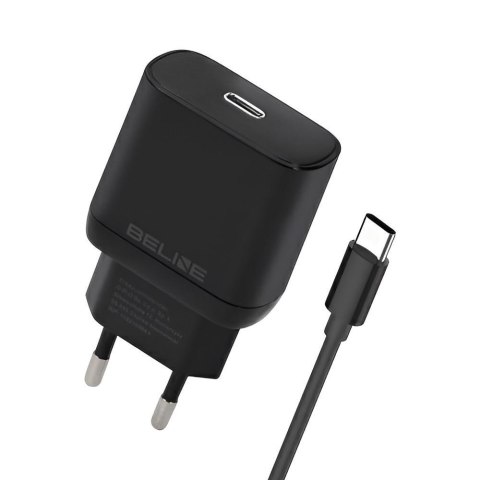 Beline Ładowarka sieciowa Beline 25W 1xUSB-C GaN PD 3.0+kabel USB-C - czarna